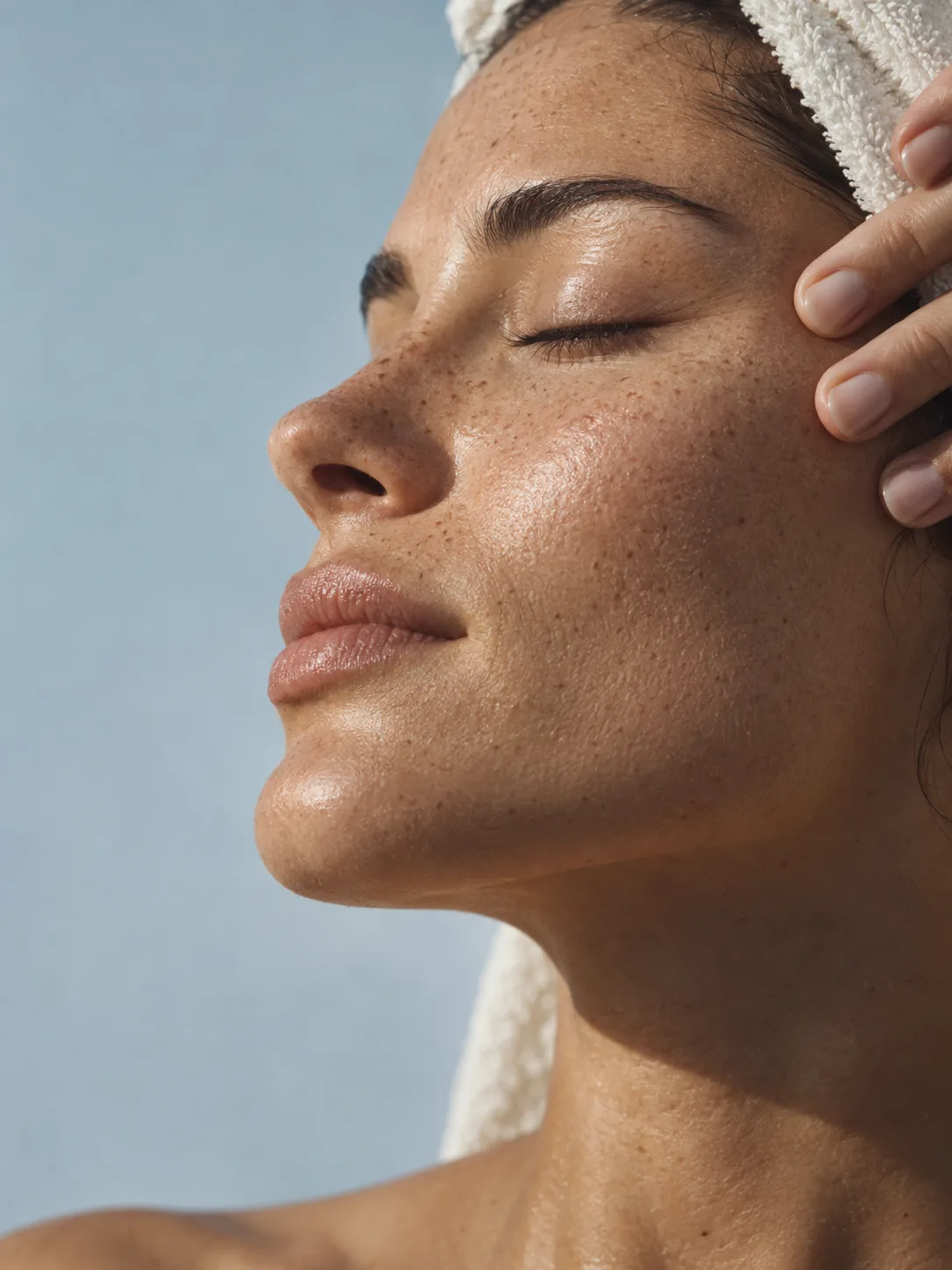 A quiet skincare moment in natural light — Soleil campaign artwork
